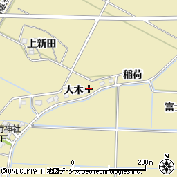 福島県本宮市仁井田大木周辺の地図