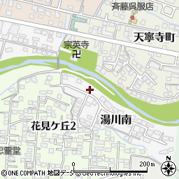福島県会津若松市湯川南1-14周辺の地図