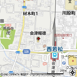 〒965-0853 福島県会津若松市材木町の地図