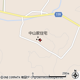 福島県三春町（田村郡）富沢（山中）周辺の地図