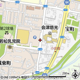 會津風雅堂前周辺の地図