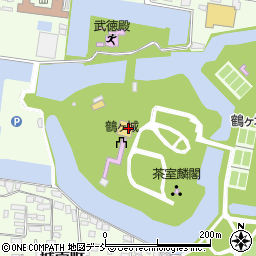 鶴ヶ城（若松城）天守閣周辺の地図