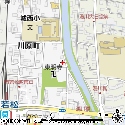 福島県会津若松市川原町周辺の地図