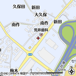 福島県本宮市荒井上曲田周辺の地図