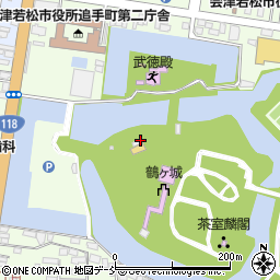 鶴ヶ城公園帯郭トイレ周辺の地図