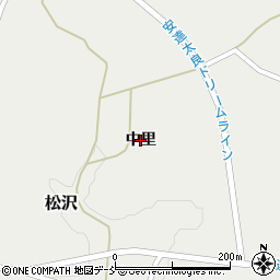 福島県本宮市松沢（中里）周辺の地図