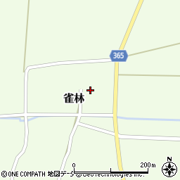 福島県会津美里町（大沼郡）雀林（村東）周辺の地図
