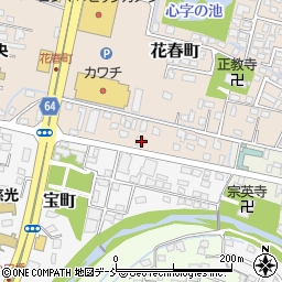 福島県会津若松市花春町6-15周辺の地図