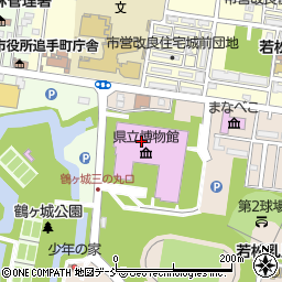福島県立博物館 ティールーム周辺の地図