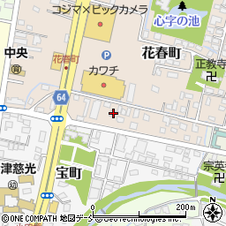 福島県会津若松市花春町6-55周辺の地図