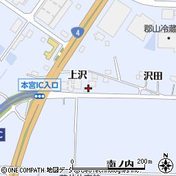 福島県本宮市荒井（上沢）周辺の地図