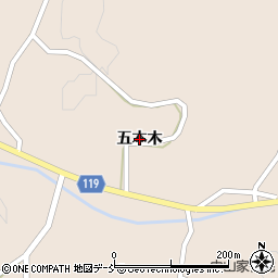 福島県三春町（田村郡）富沢（五本木）周辺の地図