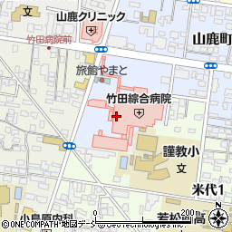 竹田綜合病院　会津支援学校・竹田校・ベッドスクール周辺の地図