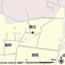 福島県双葉郡浪江町田尻間立周辺の地図