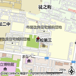 会津若松市城前児童センター周辺の地図