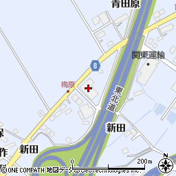 福島県本宮市荒井青田原周辺の地図