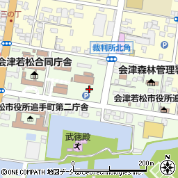 福島県会津若松市追手町周辺の地図
