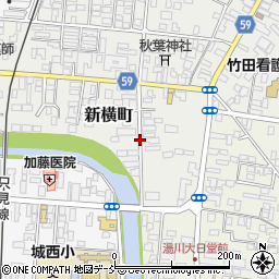 〒965-0866 福島県会津若松市新横町の地図