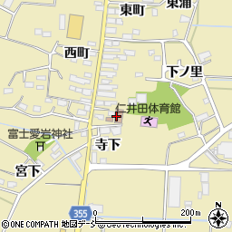 仁井田地区公民館周辺の地図