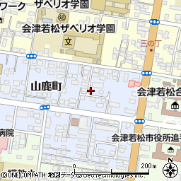福島県会津若松市山鹿町周辺の地図