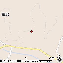福島県田村郡三春町富沢北ノ内周辺の地図