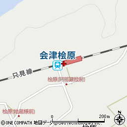 会津桧原駅周辺の地図