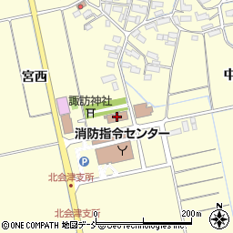 会津若松市北会津公民館周辺の地図
