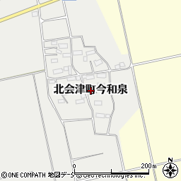 福島県会津若松市北会津町今和泉周辺の地図