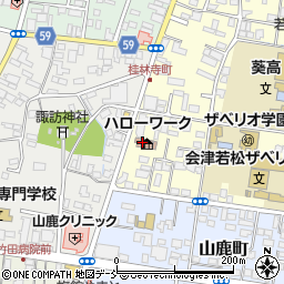 ハローワーク会津若松周辺の地図