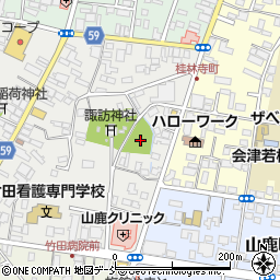 福島県会津若松市本町周辺の地図