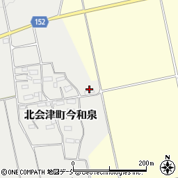 福島県会津若松市北会津町今和泉的場周辺の地図