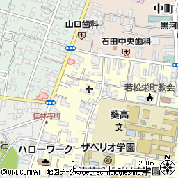 福島県会津若松市西栄町周辺の地図