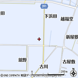 福島県浪江町（双葉郡）棚塩（下浜田）周辺の地図
