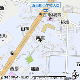 福島県本宮市荒井西原周辺の地図