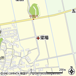 福島県会津若松市北会津町中荒井梁場周辺の地図