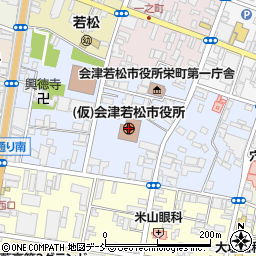 福島県会津若松市周辺の地図