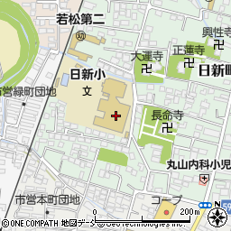 会津若松市立日新小学校周辺の地図