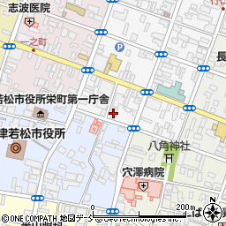 福島県会津若松市上町1-34周辺の地図