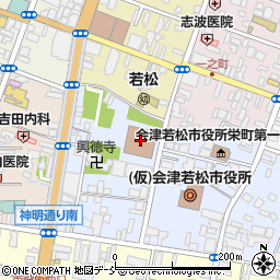 会津若松市生涯学習総合センター　會津稽古堂周辺の地図