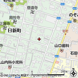 福島県会津若松市日新町周辺の地図