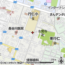 福島県会津若松市行仁町周辺の地図
