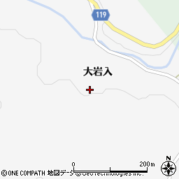 福島県本宮市白岩（大岩入）周辺の地図
