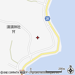 石川県珠洲市三崎町寺家子周辺の地図