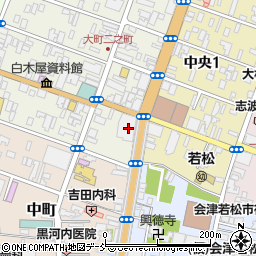 東邦銀行会津若松市役所支店 ＡＴＭ周辺の地図