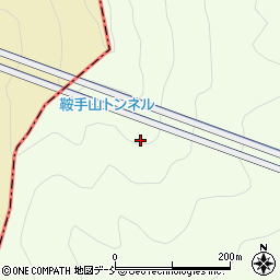 鞍手山トンネル周辺の地図