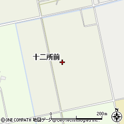 福島県会津若松市北会津町十二所十二所前周辺の地図