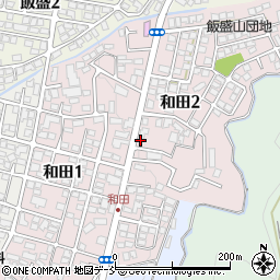 福島県会津若松市和田周辺の地図