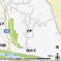 福島県双葉郡浪江町西台周辺の地図