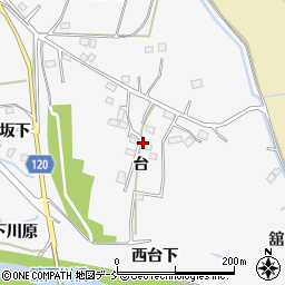 福島県双葉郡浪江町西台台周辺の地図