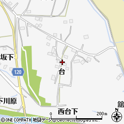 福島県浪江町（双葉郡）西台（台）周辺の地図